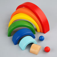 .เหมาะเป็นของฝากของขวัญได้ Gift Kids Toy. บล็อกไม้สายรุ้ง Montessori บล็อคไม้Rainbow 7 สี ของเล่นเสริมพัฒนาการ [ ของเล่นเด็ก Gift Kids ].