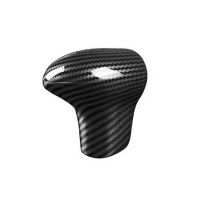 คาร์บอนไฟเบอร์เกียร์ Shift Lever Knob ฝาครอบสำหรับ Audi A4L B8 A5 A6 A7 Q7สำหรับซ้ายขับรถ