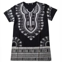 2021 Dashiki Print African Tops For Men Short Sleeve O-Collar Traditional Clothing Original T-Shirt Bazin Ethnic Style