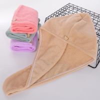 Drying Hair Towel Dry Hair Cap Coral Fleece Hair Drying Wrap Strong Water Absorbent Triangle Shower Hat Wiping Hair Towel Tools Towels