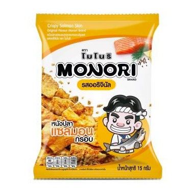 📌 Monori Crispy Salmon Skin Original 15g ปลาแซลมอนอบกรอบรสดั้งเดิม 15g (จำนวน 1 ชิ้น)