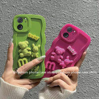 Phone Case เคส Xiaomi 13T Xiaomi13T Pro 5G เคสลายหมีสามมิติลายคลื่นขนาดใหญ่แบบเรียบคุณภาพสูงฝาครอบแบบนิ่มที่เป็นซิลิโคนเหลว2023