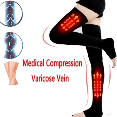 Women Medical Compression Knee High Socks Physiotherapy Elastic Nursing Socks Varicose Vein Circulation Socks 30-40mmHg