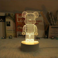 ร้อน3D โคมไฟอะคริลิ USB LED ไฟในคืน Bearbrick นีออนเข้าสู่ระบบโคมไฟตกแต่งคริสต์มาสสำหรับบ้านห้องนอนวันเกิดตกแต่งของขวัญแต่งงาน