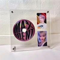 Kawaii Transparent CD Discs Type Photocard Holder Kpop Idol Card Photo Frame Display stands album table decoration Storage rack