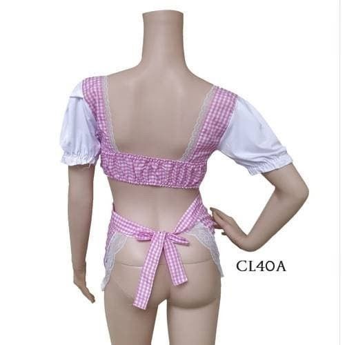 คุณภาพเยี่ยม-ชุดคอสเพลย์แม่บ้าน-sexy-lingerie-สีชมพู-cl40a-x1