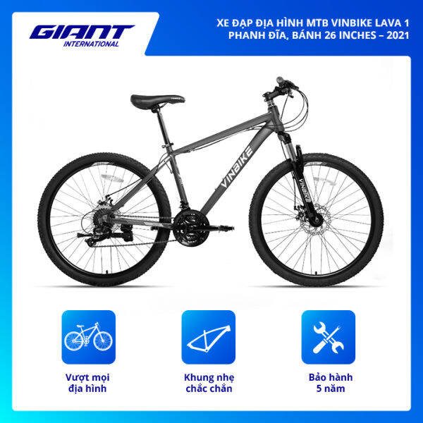 Xe đạp địa hình MTB Vinbike Lava 1 – Phanh Đĩa, Bánh 26 inches