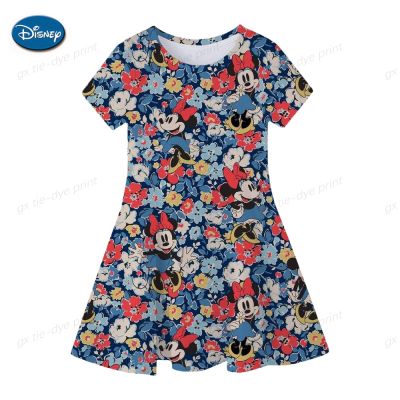 【HOT】♝﹍♠ Dresses Childrens Clothing Cartoon Minnie Print Fashion Baby 2023 1-10Y