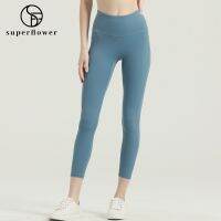 SUPERFLOWER เอวสูงโยคะขี่จักรยานกางเกงกับกระเป๋ากีฬายิม Leggings ผู้หญิงท้องควบคุมจ๊อกกิ้งออกกำลังกายถุงน่อง