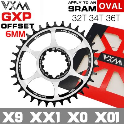 เฟืองล้อแม็กทรงรี6มม. สำหรับจักรยานโซ่จักรยาน VXM 32T 34T 36T MTB เฟือง GXM สำหรับ Sram 8/9/10/11/12S NX XX XO GX GXP11 X1