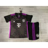 ◆ ใหม่ Bayern away ชุดเสื้อฟุตบอล และกางเกงขาสั้น คุณภาพสูง สําหรับเด็ก 2324