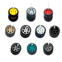 1/64 Wheels and Tires 1 Set(4pcs) ABS Rubber for Model Car Basic Modified Parts Collection Vehicle Toy Hotwheels Tomica Mini GT