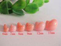 Free Shipping!! 60Pcs Mixed Size Safety Animal Nose In Pink Plastic For Doll/Come With Washers Each Size--10Pcs