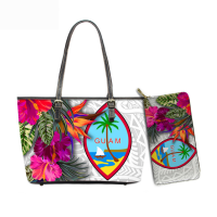 2pc Set Hawaiian Women Large Handbag And Purse Polynesian Guam Print Cheap Ladies Tote Shoulder Bag Customized Women Hand Bag