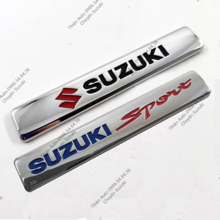 Tem dán logo SUZUKI, SUZUKI SPORT, HYBRID bằng kim loại trang trí ...
