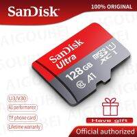 SanDisk การ์ดความจำไมโคร SD,การ์ดความจำไมโคร SD 256GB 128GB 64GB 16GB 8GB 4GB Class10 UHS-1อะแดปเตอร์ฟรี A1ตัวอ่านการ์ด TF