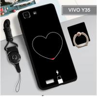 เคสซิลิโคนนิ่มสำหรับ VIVO Y35เคสโทรศัพท์กล่องคลุมทั้งหมดทาสีป้องกันการตกฝาครอบโทรศัพท์กันรอยขีดข่วนสำหรับ VIVO Y35แถมฟรีห่วงยืนที่วางและสตริง