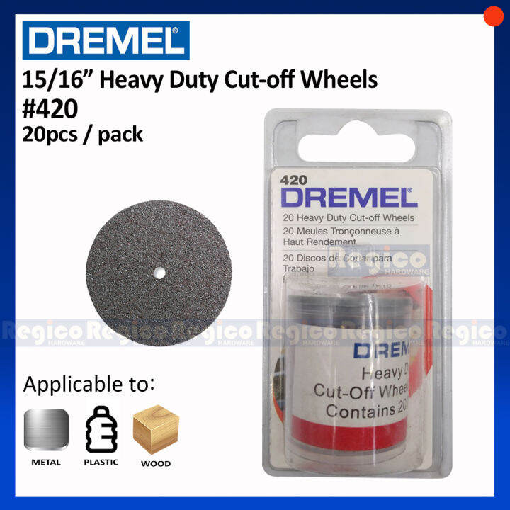 Dremel 15/16 Heavy Duty Cutoff Wheels 20pcs/set (420) Regico Hardware