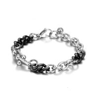 Horseshoe Buckle Splicing Black Bracelet for Men and Women Bracelet Girls Bracelet Gift