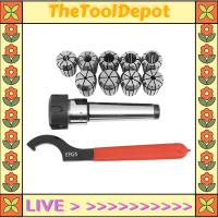 TheToolDepot หัวจับดอก Er25 9ชิ้น,หัวจับดอกสว่านหัวจับมอร์สเรียว Er25 Mt3 M12 1ชิ้นสำหรับเครื่องกลึงซีเอ็นซี