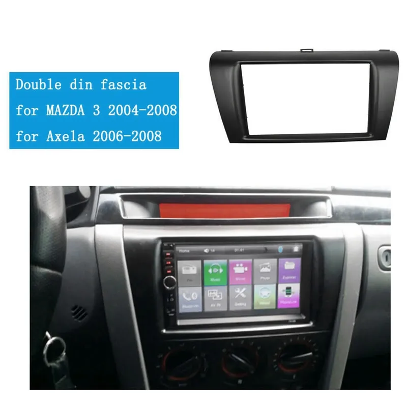  2DIN Car Stereo Radio DVD Fascia Fascias Dash Panel Plate Trim Kit Frame Cover para Mazda 3 AXELA 2004-2007 2008 2009 |  Lazada PH
