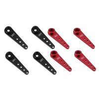 8PCS 37mm 25T Metal Extension Steering Servo Arm Horn for RC Car Crawler Parts,Red &amp; Black