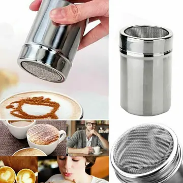  3 Pack Stainless Steel Powder Shaker, Coffee Cocoa