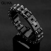 Motorcycle Men Bracelet 13MM Stainless Steel Retro Jewelry Wide Hand Chain Accessories Wristband Male Bangles Friends For Gift