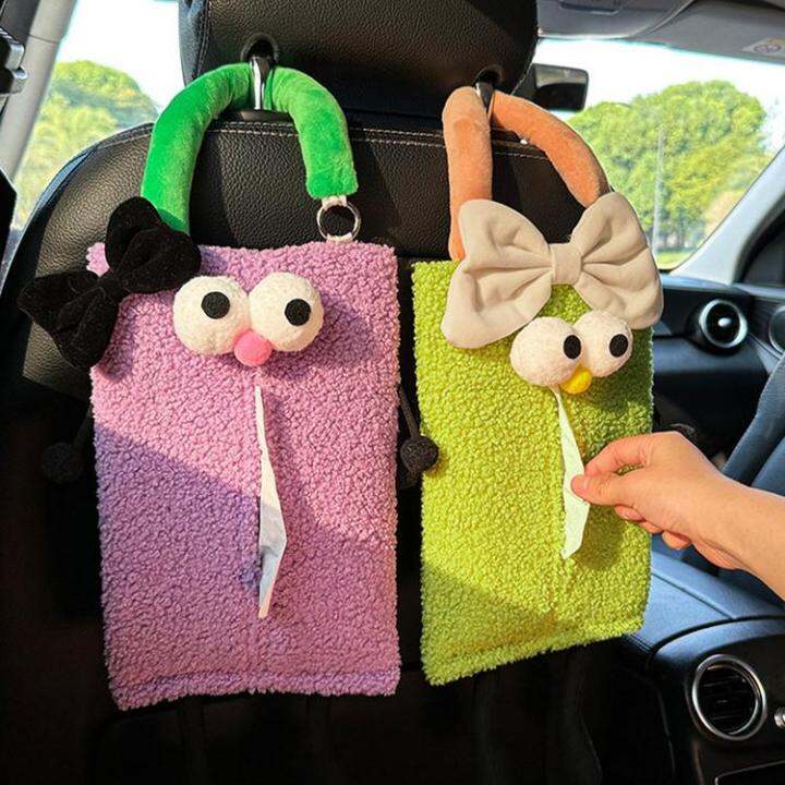 animal-tissue-holder-for-car-animal-shape-plush-tissue-box-cartoon-decorative-comfortable-soft-paper-holder-hangable-for-car-bedroom-hostel-hotel-home-ideal