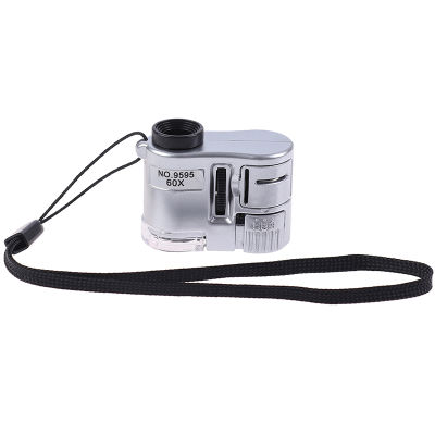 ruyifang 60X MINI magnifier Microscope กับเครื่องประดับ LED Light jeweler สกุลเงิน dectector