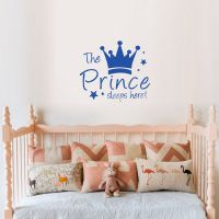 Princess Prince Sleep Here Wall Sticker Self-adhesive Wall Decal Girls Boys Bedroom Wall Decor Nursery Kids Baby Room Wall Mural Wall Stickers  Decals