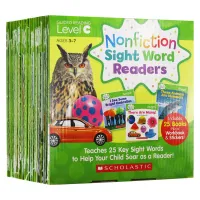 English original learning music introduction to English keywords high frequency words Level C 25 volume set nonfiction sight word readers parent pack Level C 3-7 years old