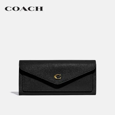 COACH กระเป๋าสตางค์ผู้หญิงรุ่น Wyn Soft Wallet สีดำ C2326 LIBLK