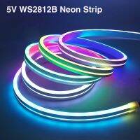 ไฟนีออนแถบไฟ LED WS2812B 5V สำหรับตกแต่งบ้านกันน้ำติดได้กันน้ำซิลิก้าเจล6X12MM ได้