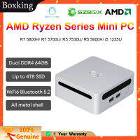 SZBOX GenMachine D6คอมพิวเตอร์ขนาดเล็ก Ryzen 7 5700U 5600H 5800H Ryzen 5 I5 7530U Core 1235U Windows 11 Dual DDR4สูงสุด64GB 8K หน้าจอแสดงผล WiFi6 BT5.2คอมพิวเตอร์ขนาดเล็กเกมสำนักงาน