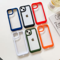 อะคริลิคใสผิวรู้สึกเคสโทรศัพท์สำหรับ iPhone 14 13 12 11 Pro Max 14 Plus XS Max X XR 7 8 Plus SE 12 Mini Candy กันชนกันกระแทก