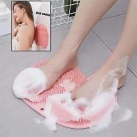 【YF】▨✆  Silicone Rub Back Non-slip Foot Massage Shower with Sucker Exfoliating