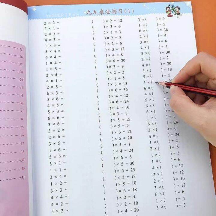 Mathematics Training Elementary School 99 Multiplication Table Nine ...