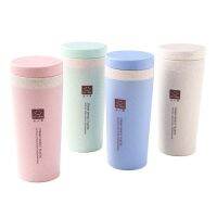 ✾✐▣ Wheat Straw Fiber Cups 300ml Insulated Thermos Water Thermal Mug