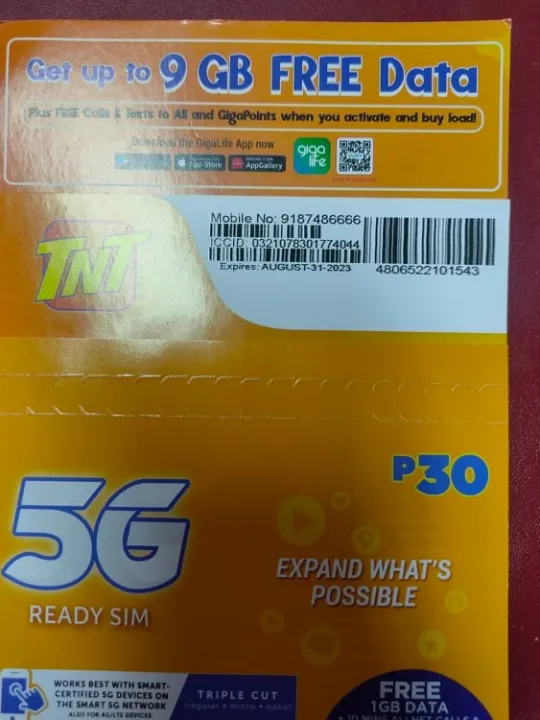 TNT Vanity Sim Card / activated Lazada PH