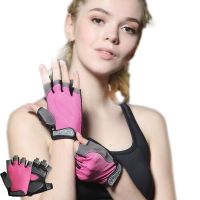 hotx【DT】 Gym Breathable Anti-Slip Men Half Fishing Cycling Fingerless Gloves Female