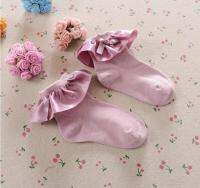 Infant Kids Girl Cotton socks Baby ruffles lace Socks vintage color Children Socks all match Leg Warmers for princess