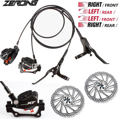 ZEROING XT จักรยานไฮดรอลิดิสก์เบรก4ลูกสูบจักรยานเสือภูเขาน้ำมันเบรกด้านหน้าด้านหลัง Mtb เบรกชุดที่มี160มิลลิเมตรโรเตอร์พอดี Shimano