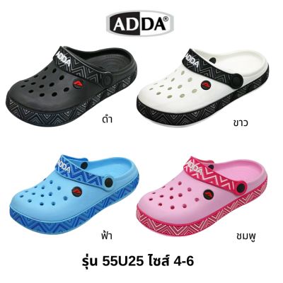 ADDA รองเท้าแตะ แบบสวมหัวโต สำหรับผู้หญิง รุ่น 55U25 size 4-6