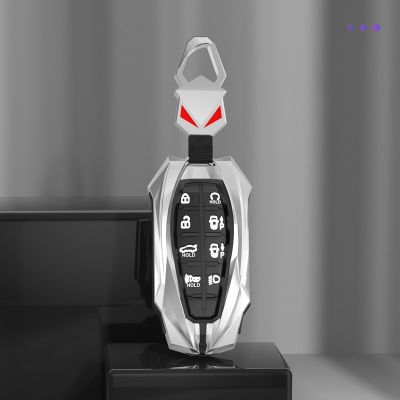 Silicone + Zinc Alloy For Hyundai Genesis GV70 GV80 GV90 2020 2021 2022 Car Key Case Remote Smart Key Cover Fob Bag Keychain