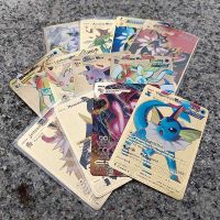 3pcs Metal Card Game Lucario Arceus Gengar Charizard Pikachu Mewtwo Sylveon Snorlax Pokémon Vmax Film