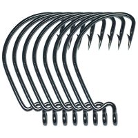 10Pcs/lot Wide Gap Worm Fishing Hook Jig Crank Offset High Carbon Steel Hook Barbed Fishhook For Soft Worm Bait Accessories Accessories