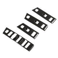 For Land Rover Aurora 2021 Carbon Fibre Inner Door Window Glass Lift Switch Button Panel Cover Trim 4Pcs