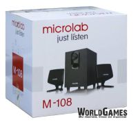 ลำโพง มัลติมิเดีย 2.1CH MICROLAB รุ่น M-108