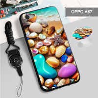 สำหรับ OPPO A57/A39/F1S/A59/A59S/A71/F5/A73/A74(4ก.) เคสซิลิโคนนิ่มพร้อมห่วงและเชือก